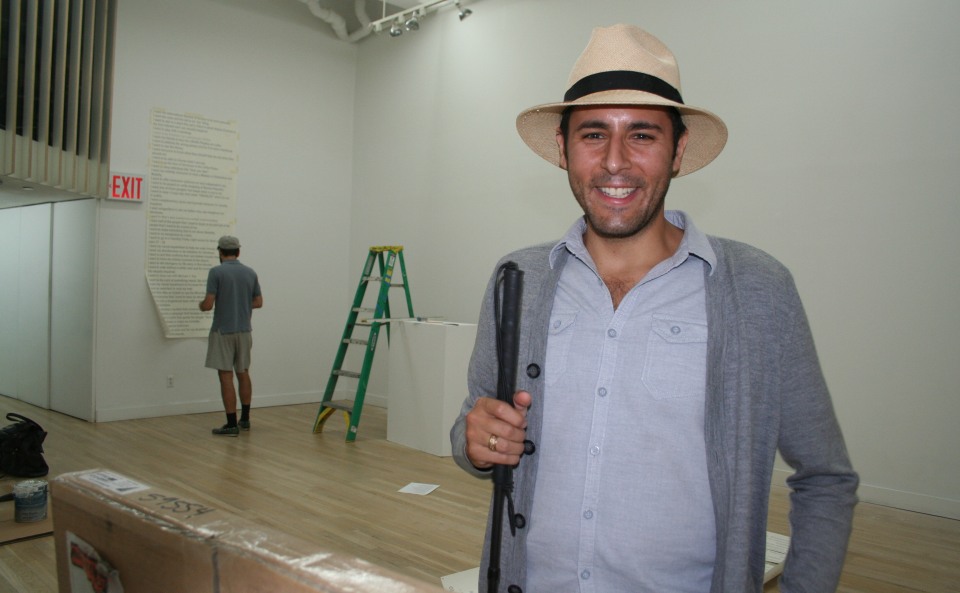 Carmen Papalia - Smiling in a Working Gallery Space